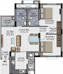 Adroit District S (2BHK+2T (979 sq ft) 979 sq ft)