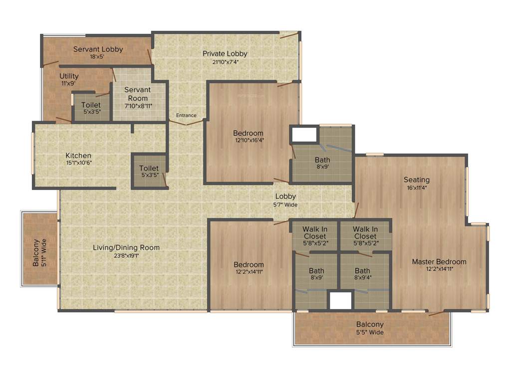 Pioneer Araya (3BHK+3T (3,498 sq ft) 3498 sq ft)