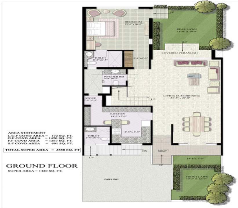 kallisto town homes Floor Plan Ground Floor Plan