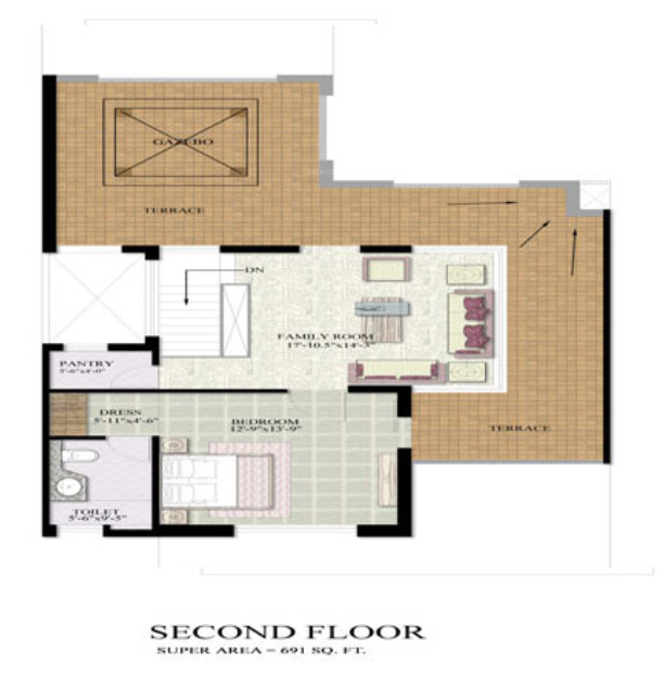 kallisto town homes Floor Plan Second Floor Plan