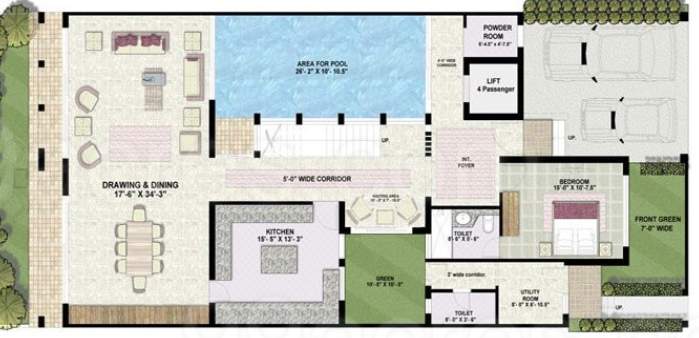 kallisto town homes Floor Plan Ground Floor Plan
