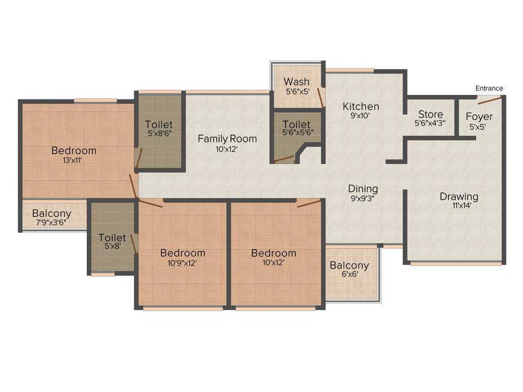 Kavisha Pebble Bay (3BHK+3T (2,100 sq ft) 2100 sq ft)