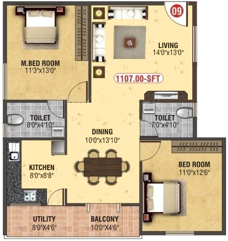  square Floor Plan Floor Plan