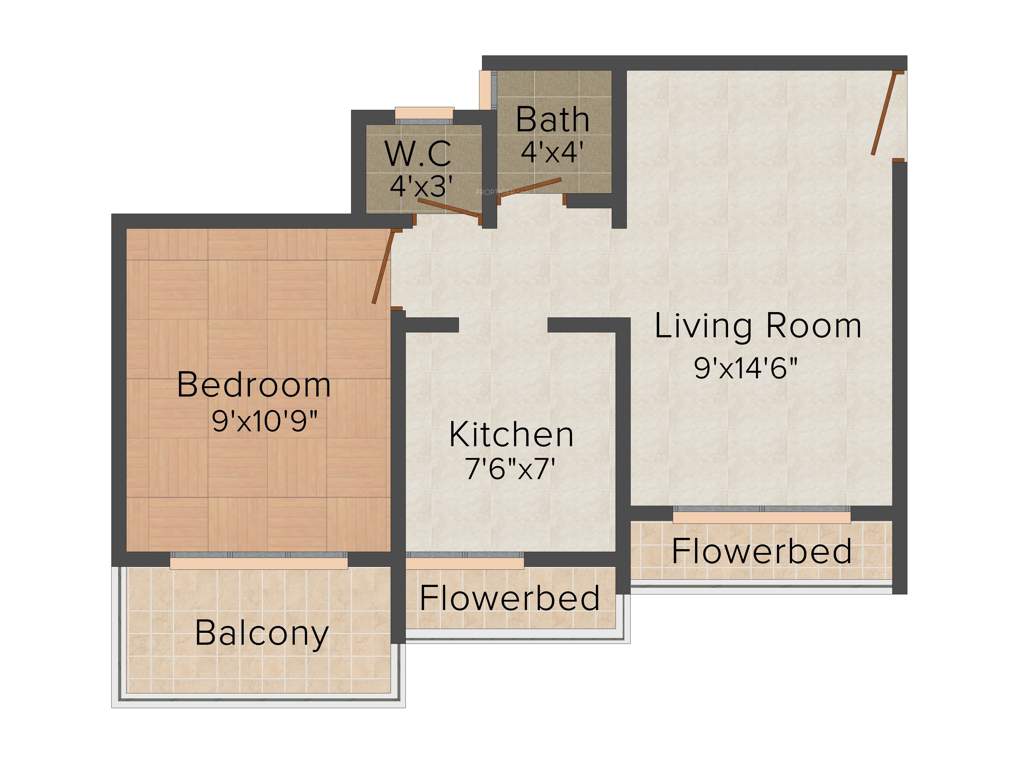 Platinum Royale (1BHK+1T (685 sq ft) 685 sq ft)
