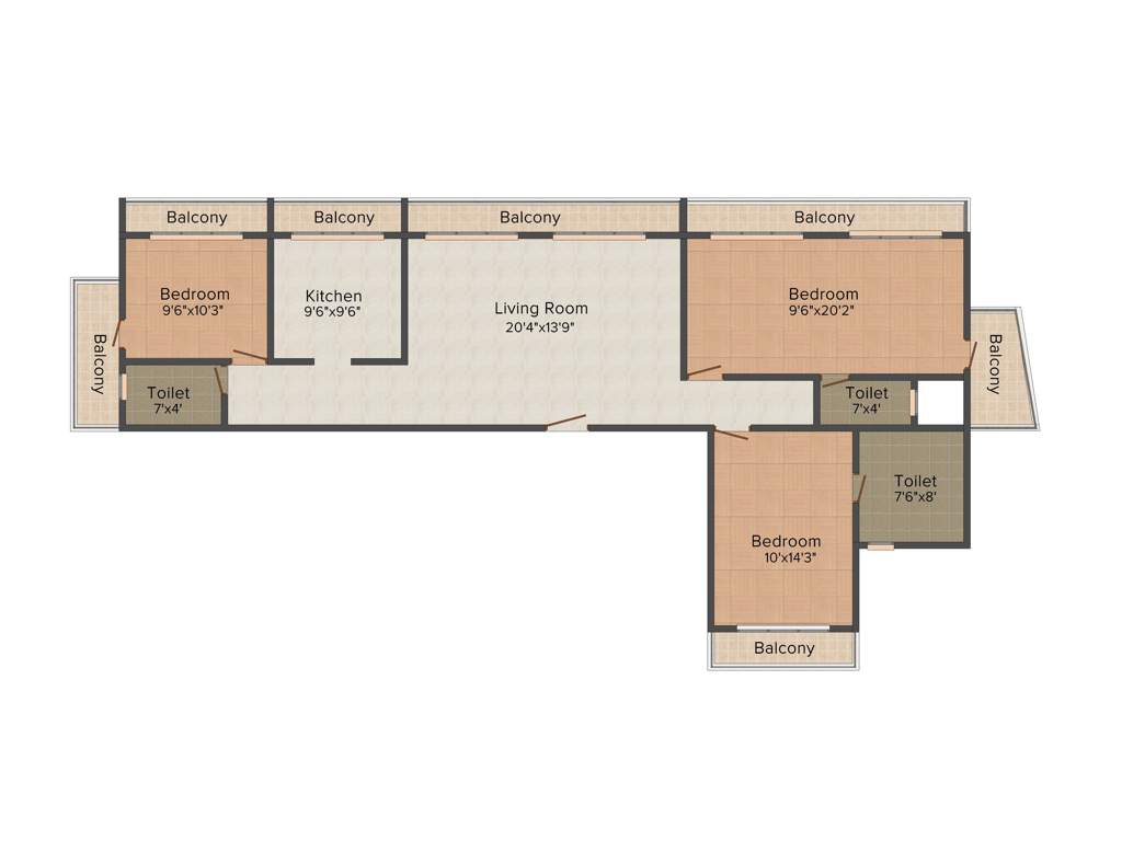 Sadguru Platinum (3BHK+3T (1,960 sq ft) 1960 sq ft)