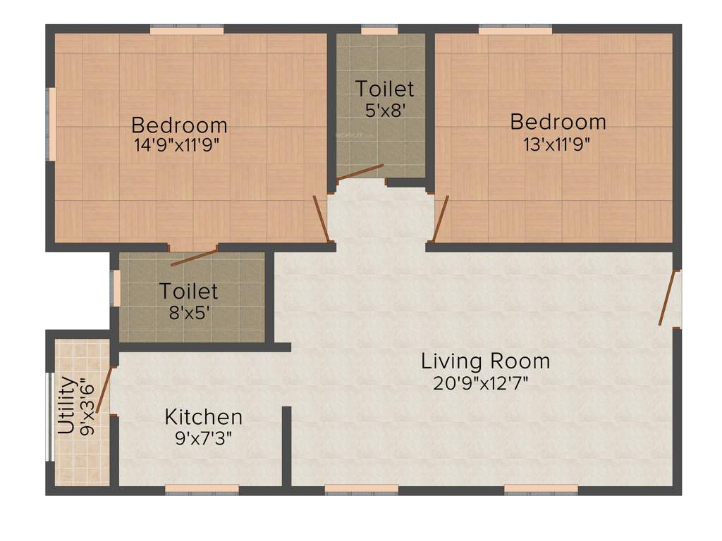Modi Greenwood Residency (2BHK+2T (1,100 sq ft) 1100 sq ft)
