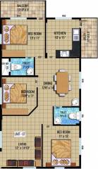Kristal Quartz 5 (3BHK+2T (1,350 sq ft) 1350 sq ft) Kristal Quartz 5 (3BHK+2T (1,350 sq ft) 1350 sq ft)