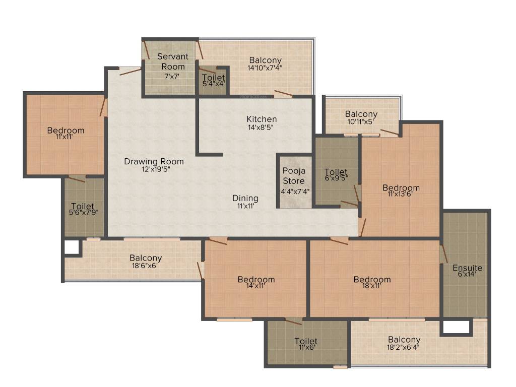  Cleo County (4BHK+5T (2,448 sq ft) 2448 sq ft)