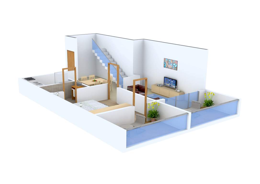 Sai Associates Lavender 3BHK+3T (2,000 sq ft)