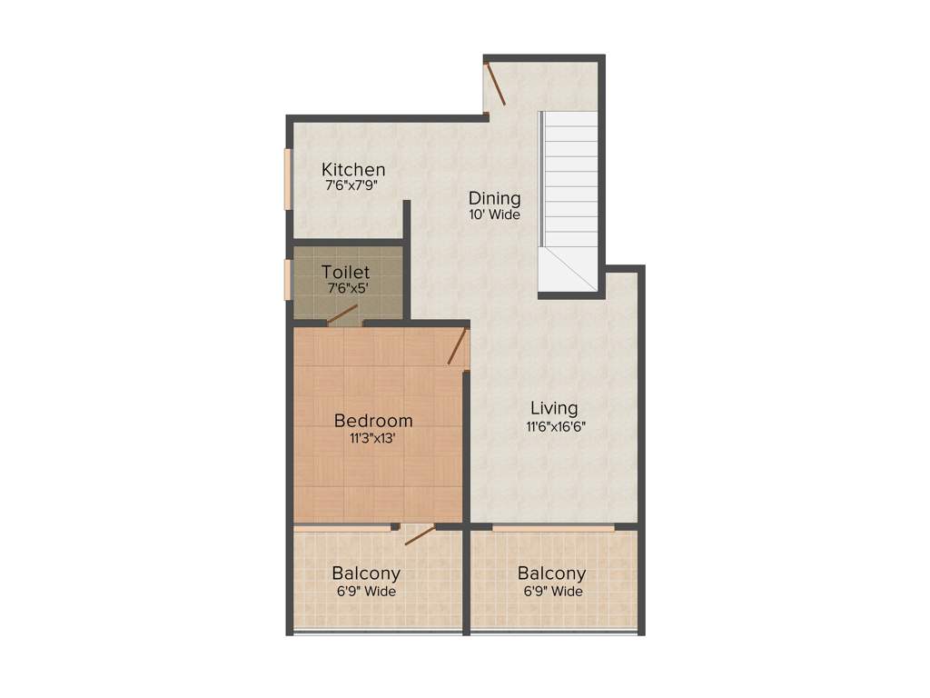 Sai Associates Lavender 3BHK+3T (2,000 sq ft)