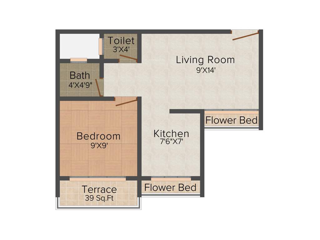 Madhuraaj Kapaleshwar (1BHK+1T (615 sq ft) 615 sq ft)