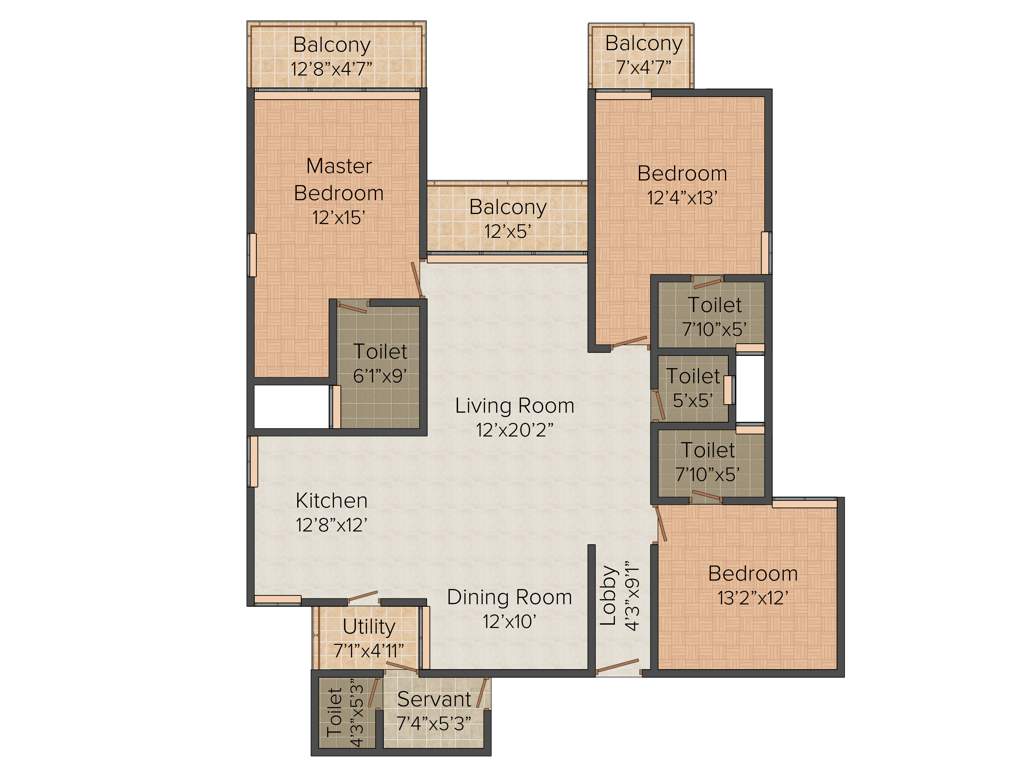 RBD Stillwaters Villa (3BHK+4T (2,097 sq ft) + Study Room 2097 sq ft)