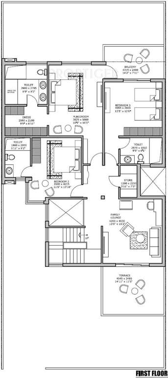 Vatika Bellevue Residences (4BHK+5T (3,240 sq ft) Study Room 3240 sq ft)