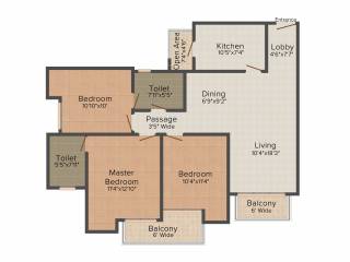 ATS Allure (3BHK+2T (1,350 sq ft) 1350 sq ft)