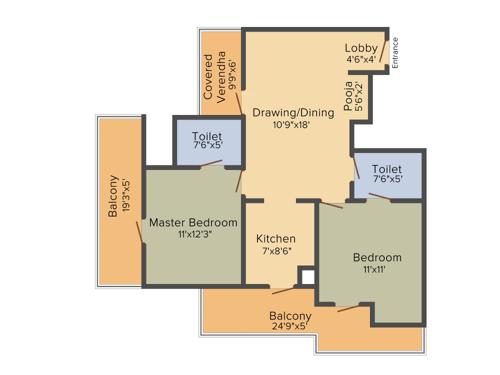 Ace Aspire (2BHK+2T (1,125 sq ft) + Pooja Room 1125 sq ft) Ace Aspire (2BHK+2T (1,125 sq ft) + Pooja Room 1125 sq ft)