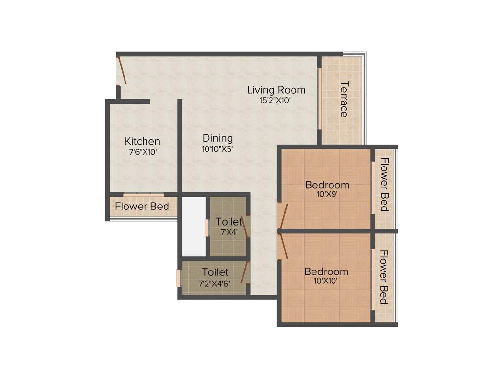 Mhalsa Residency (2BHK+2T (1,050 sq ft) 1050 sq ft)