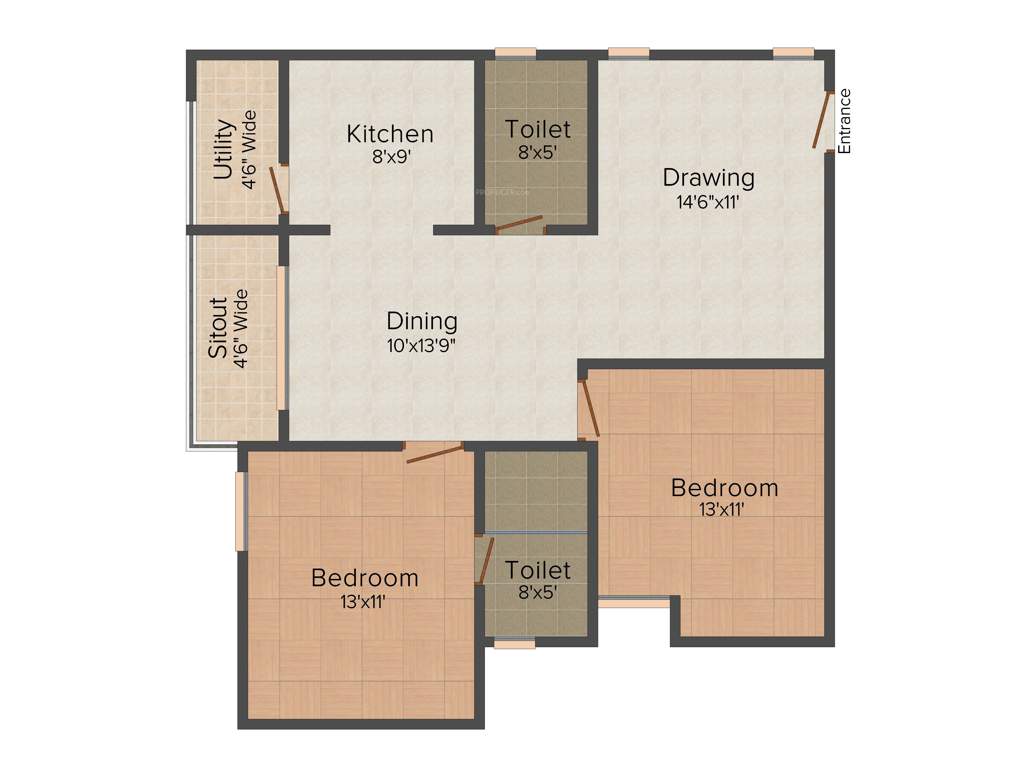 Sree Builders and Developers CRJ Residency (2BHK+2T (1,140 sq ft) 1140 sq ft)