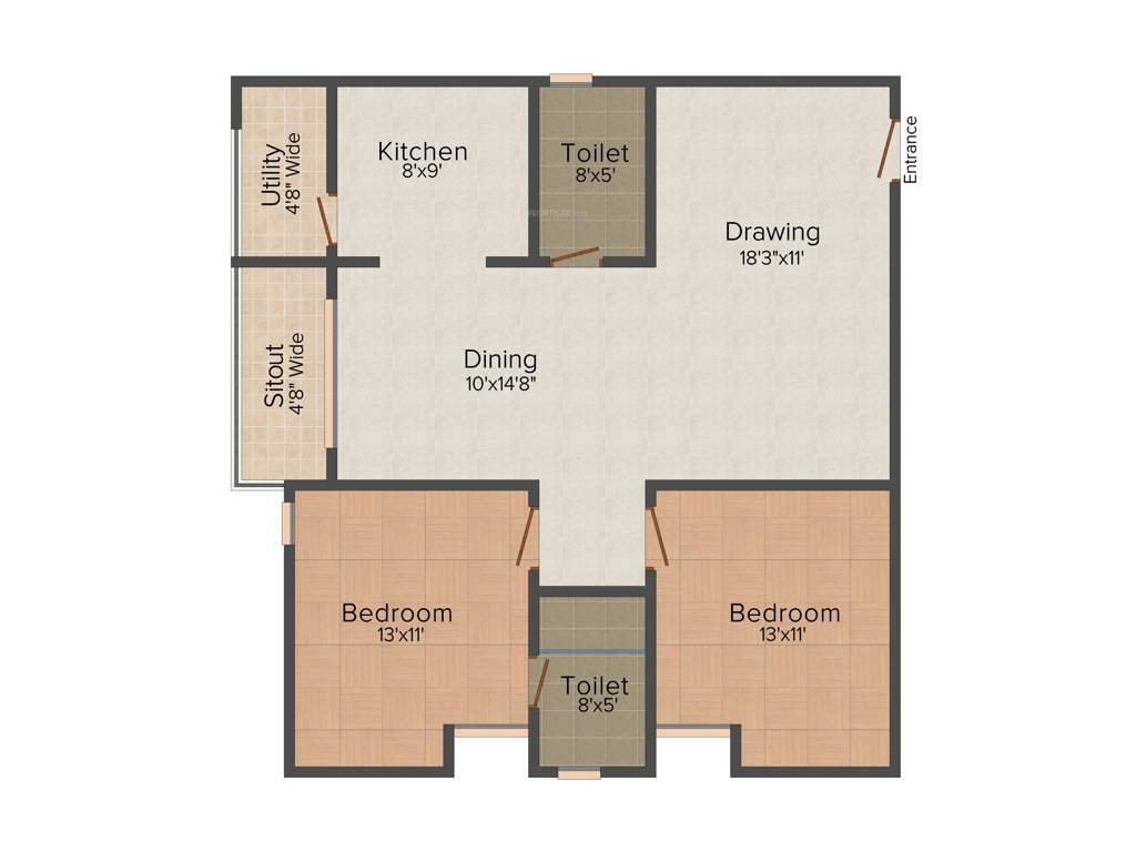 Sree Builders and Developers CRJ Residency (2BHK+2T (1,220 sq ft) 1220 sq ft)