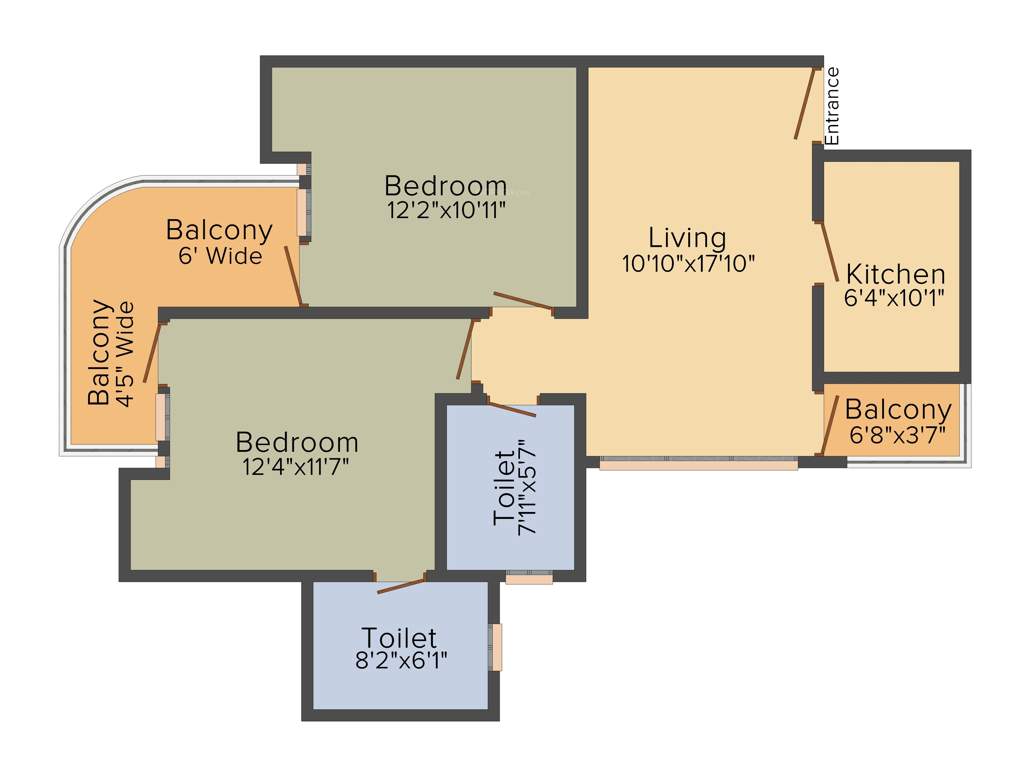 Stellar MI Citihomes (2BHK+2T (1,164 sq ft) 1164 sq ft)