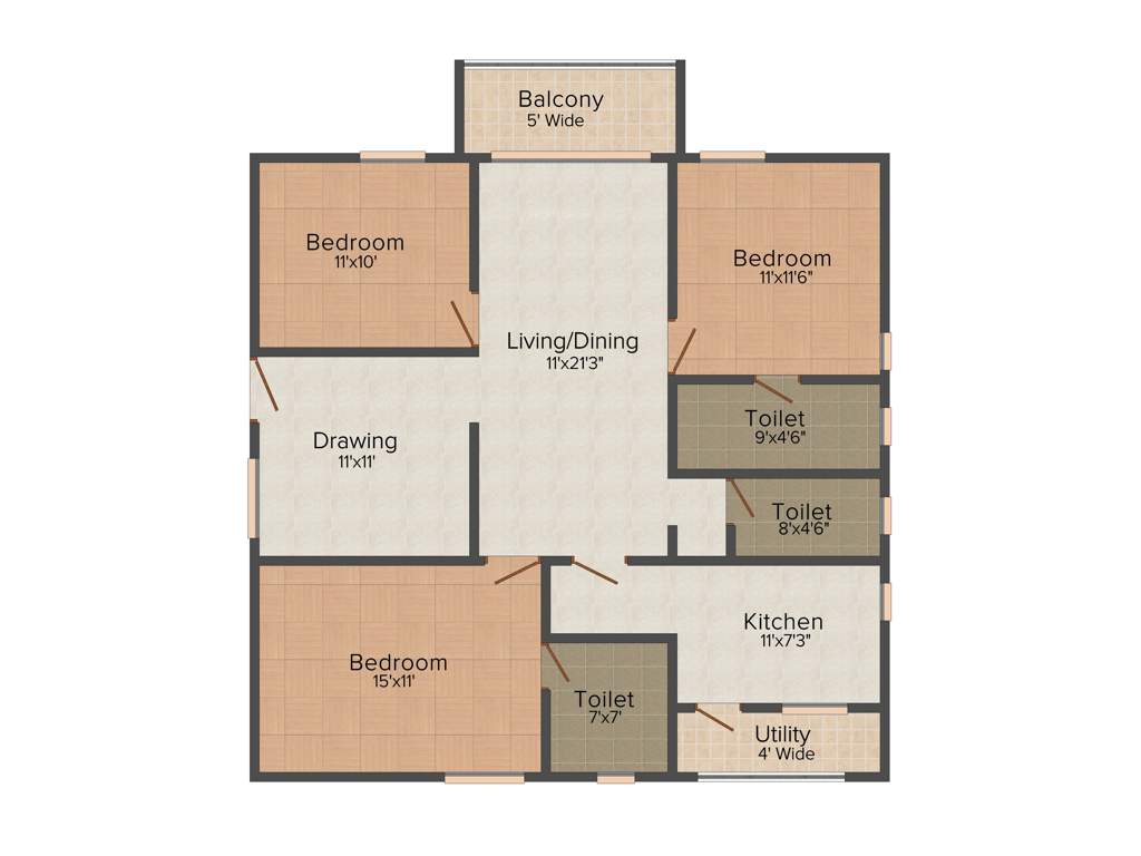 Aditya Empress Towers (3BHK+3T (1,600 sq ft) 1600 sq ft)