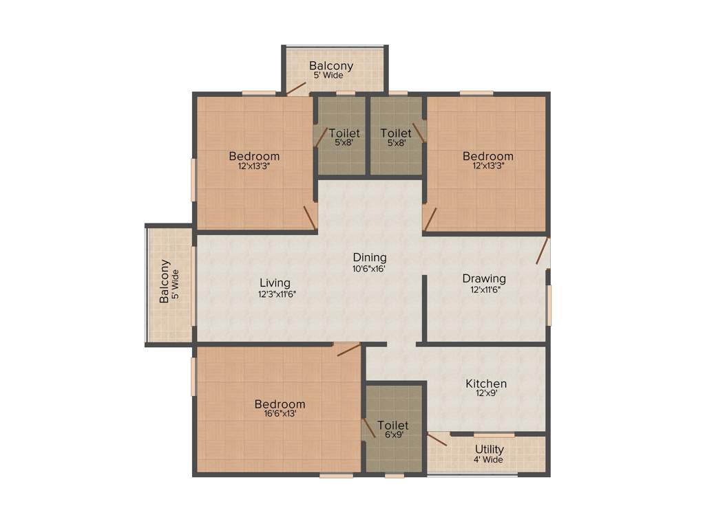 Aditya Empress Towers (3BHK+3T (1,990 sq ft) 1990 sq ft)