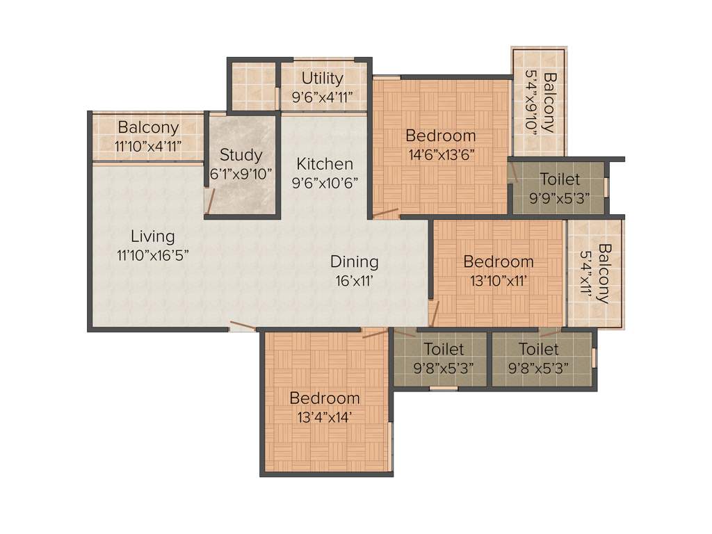 Saket Callipolis (3BHK+3T (2,267 sq ft) 2267 sq ft)