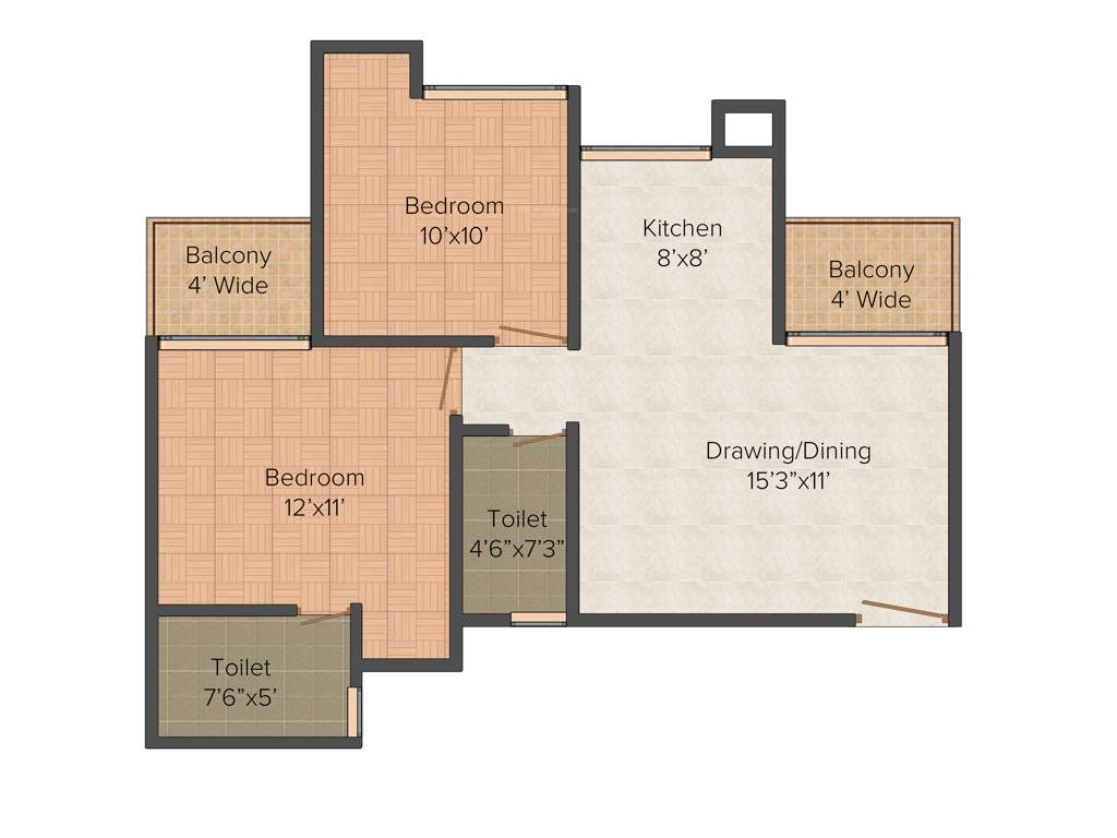 Today Homes Kings Park (2BHK+2T (1,035 sq ft) 1035 sq ft)