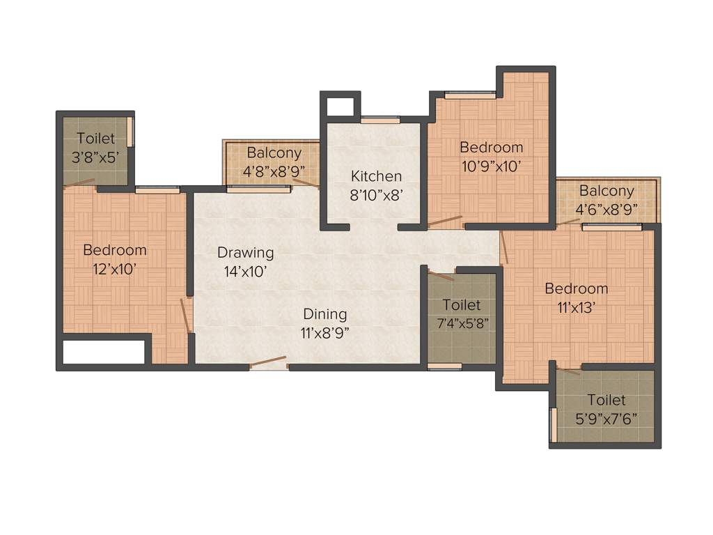 Today Homes Kings Park (3BHK+2T (1,500 sq ft) 1500 sq ft)