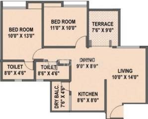 ARV Kingston Imperia (2BHK+2T (960 sq ft) 960 sq ft) ARV Kingston Imperia (2BHK+2T (960 sq ft) 960 sq ft)