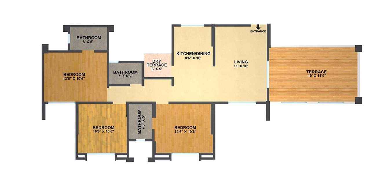 GK Royale Rahadki Greens (3BHK+3T (1,489 sq ft) 1489 sq ft)