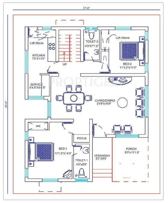 Anand Meadow Villas Phase I (3BHK+3T (1,871 sq ft)   Pooja Room 1871 sq ft)