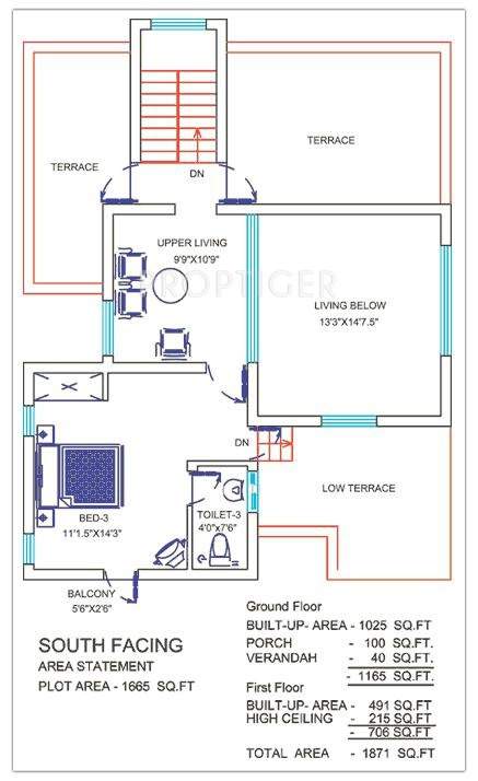 Anand Meadow Villas Phase I (3BHK+3T (1,871 sq ft)   Pooja Room 1871 sq ft)