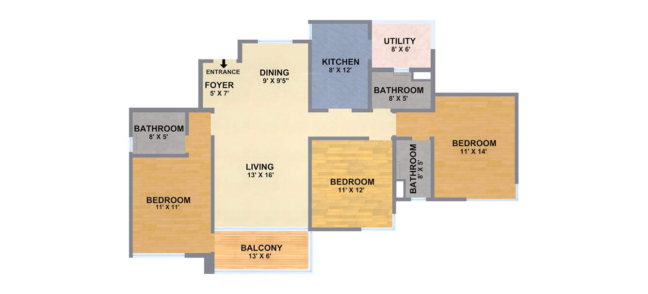 Kasturi Eon Homes (3BHK+3T (1,720 sq ft) 1720 sq ft)