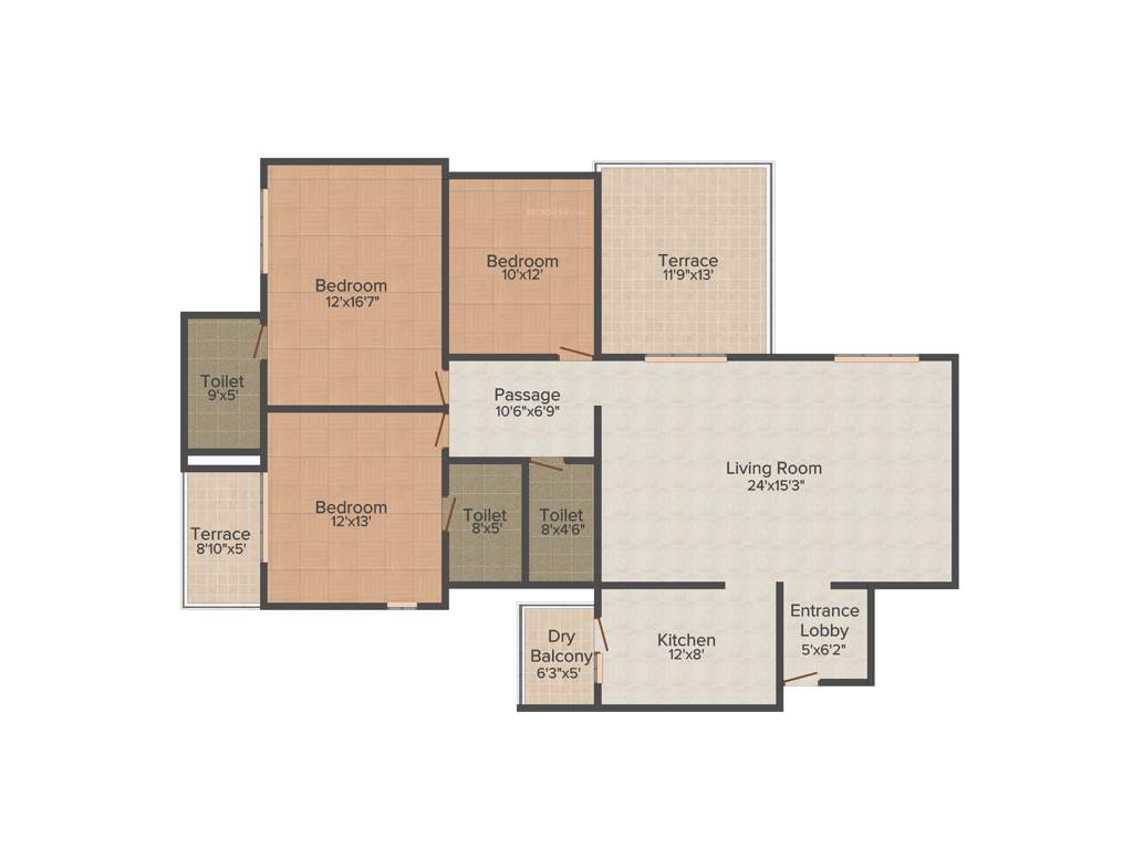 Pride Valencia (3BHK+3T (1,910 sq ft) 1910 sq ft)