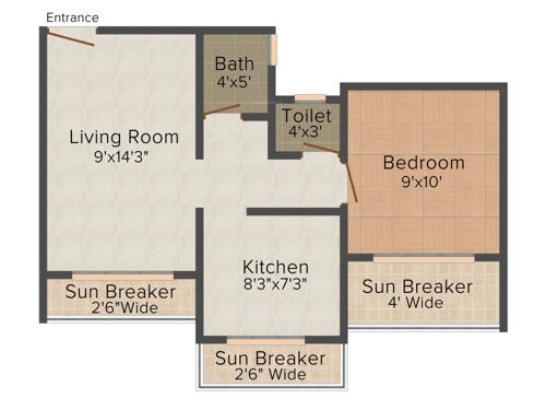 Squarefeet Orchid Square (1BHK+1T (634 sq ft) 634 sq ft) Squarefeet Orchid Square (1BHK+1T (634 sq ft) 634 sq ft)