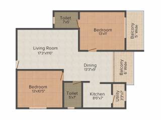Shravanthi Paramount (2BHK+2T (1,162 sq ft) 1162 sq ft) Shravanthi Paramount (2BHK+2T (1,162 sq ft) 1162 sq ft)