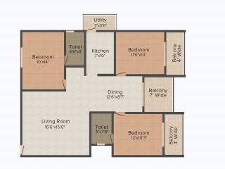 Shravanthi Paramount (3BHK+3T (1,472 sq ft) + Pooja Room 1472 sq ft) Shravanthi Paramount (3BHK+3T (1,472 sq ft) + Pooja Room 1472 sq ft)