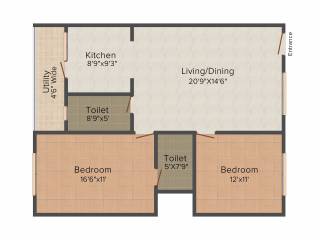 Anubhava Ishwerya Iris (2BHK+2T (1,180 sq ft) 1180 sq ft) Anubhava Ishwerya Iris (2BHK+2T (1,180 sq ft) 1180 sq ft)