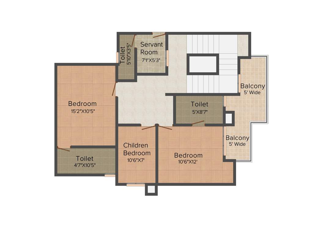 Bulland Heights (3BHK+4T (2,500 sq ft)   Study Room 2500 sq ft)