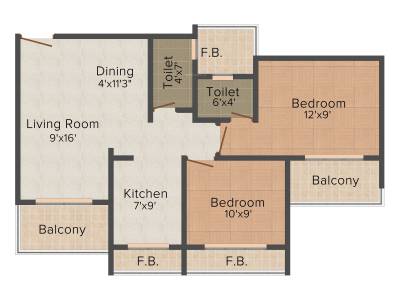 Platinum Avior (2BHK+2T (1,175 sq ft) 1175 sq ft) Platinum Avior (2BHK+2T (1,175 sq ft) 1175 sq ft)