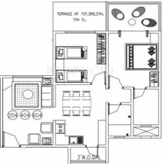 Goel Ganga Sparsh (2BHK+2T (905 sq ft) 905 sq ft)