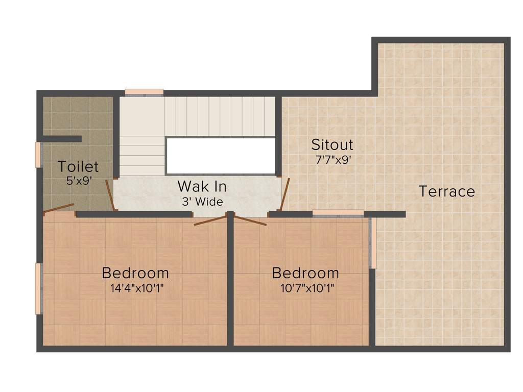 Right Hakim Garden (3BHK+2T (1,550 sq ft) 1550 sq ft)