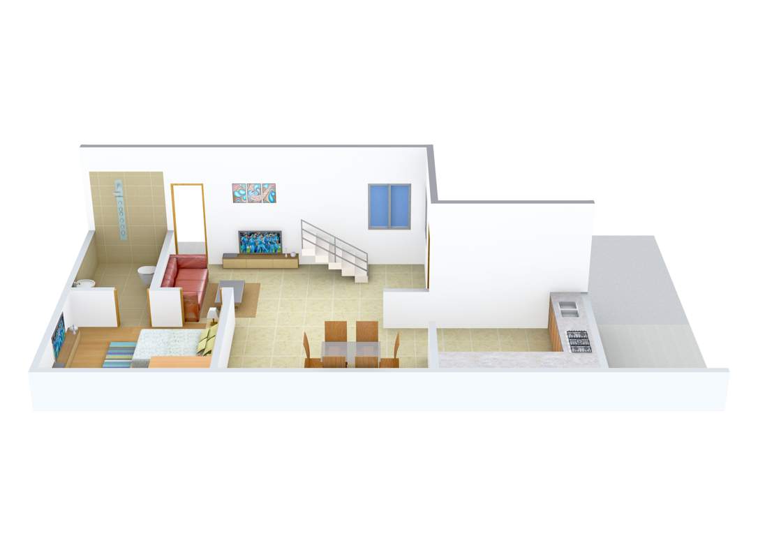 Right Hakim Garden (3BHK+2T (1,550 sq ft) 1550 sq ft)