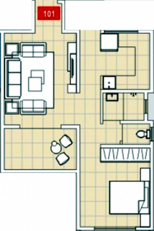 Namoh Shine City (1BHK+1T (656 sq ft) 656 sq ft)