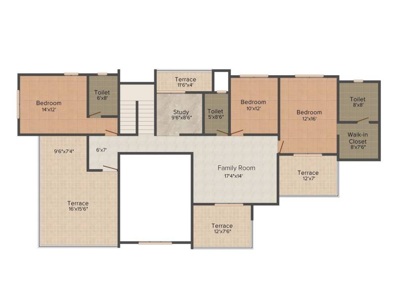 Mont Vert Valencia 2 (5BHK+5T (6,822 sq ft)   Study Room 6822 sq ft)