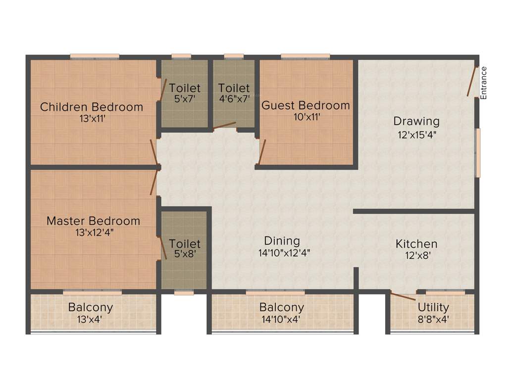 Sai White Midas (3BHK+3T (1,600 sq ft) 1600 sq ft)