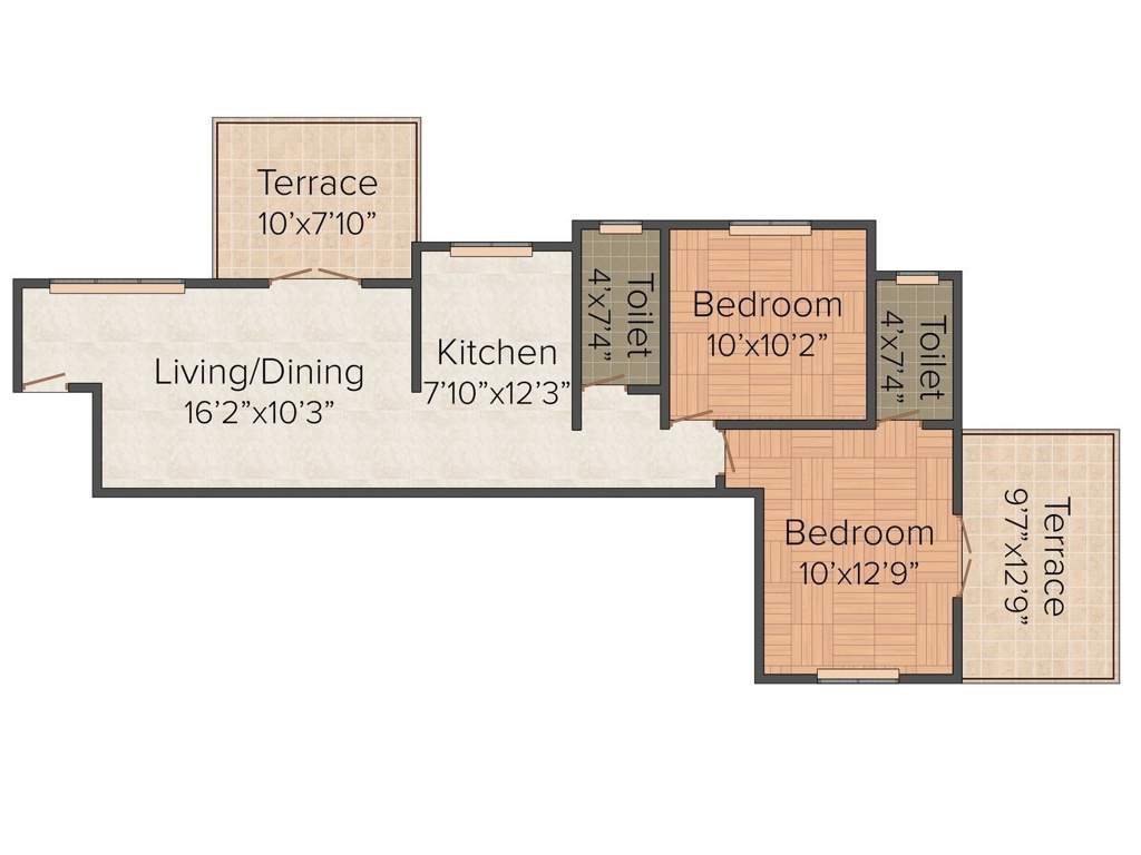 Venkatesh Primo (2BHK+2T (1,060 sq ft) 1060 sq ft)