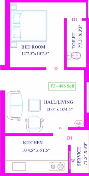 Yashva Gangotri (1BHK+1T (486 sq ft) 486 sq ft)