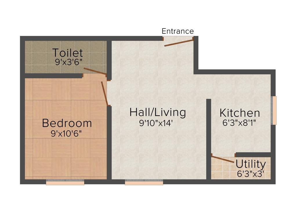 Yashva Classic Green (1BHK+1T (450 sq ft) 450 sq ft)