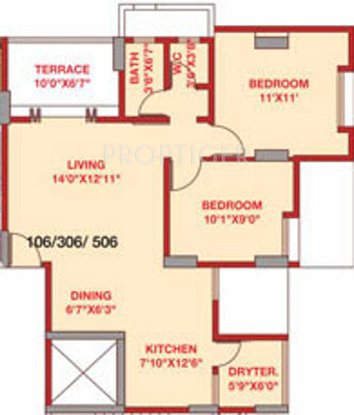 Jairaj Moraya (2BHK+2T (952 sq ft) 952 sq ft)